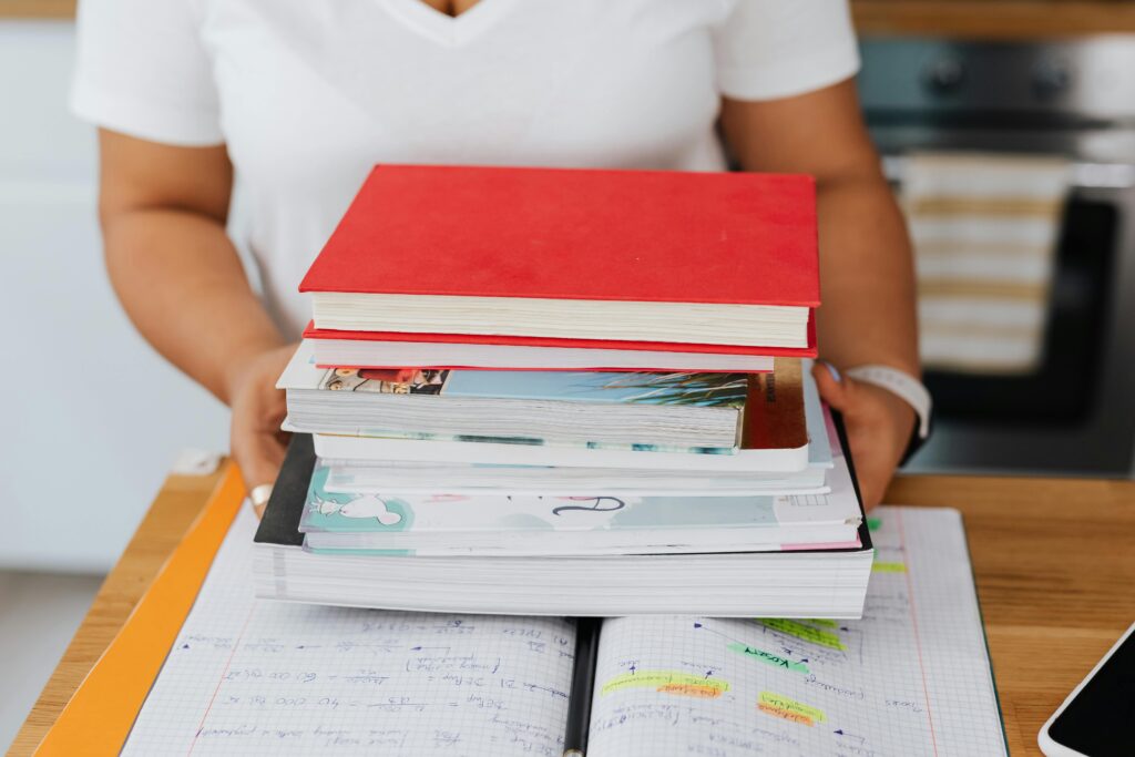 Close up of Books and a Notebook